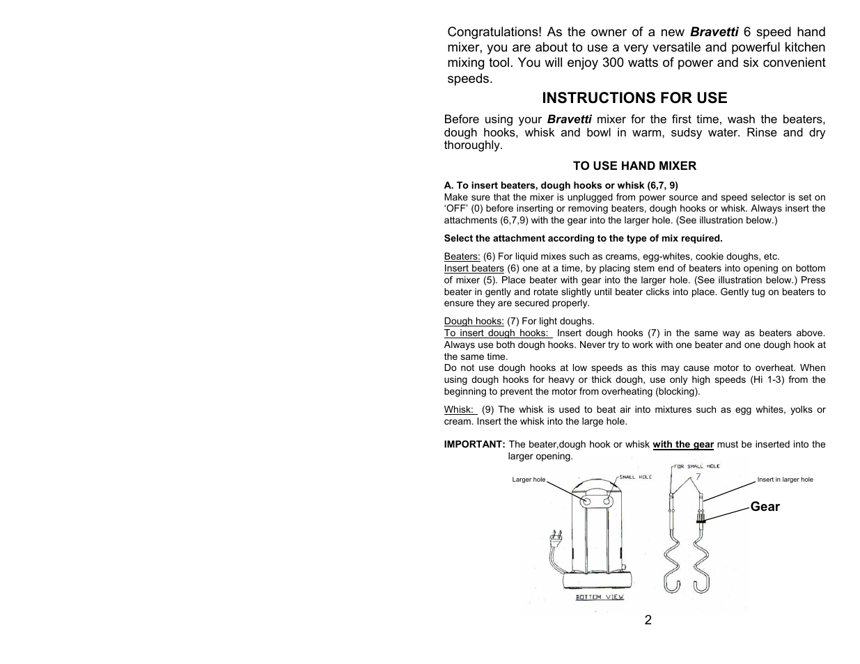 Instructions for use | Bravetti EP565CH User Manual | Page 4 / 6