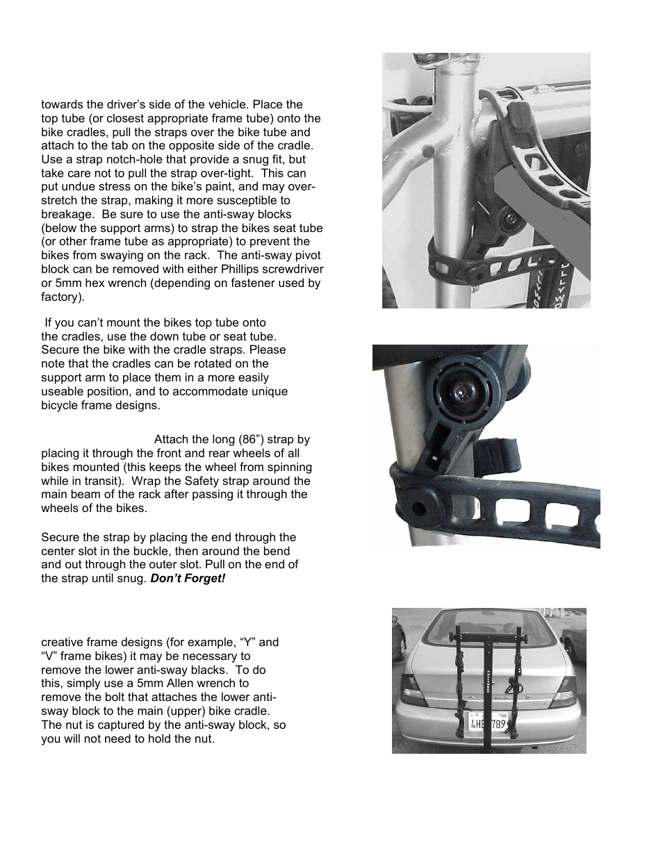 Hollywood Racks HR135 Tow N Go (3 bike version) User Manual | Page 3 / 4