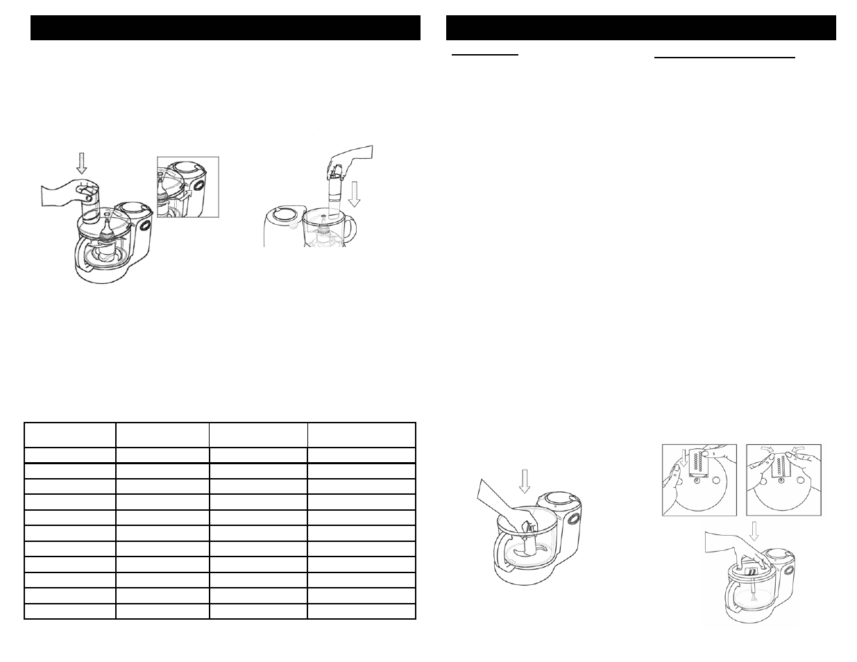Operating instructions | Bravetti QUAD BLADE FOOD PROCESSOR BP101H3 User Manual | Page 4 / 6