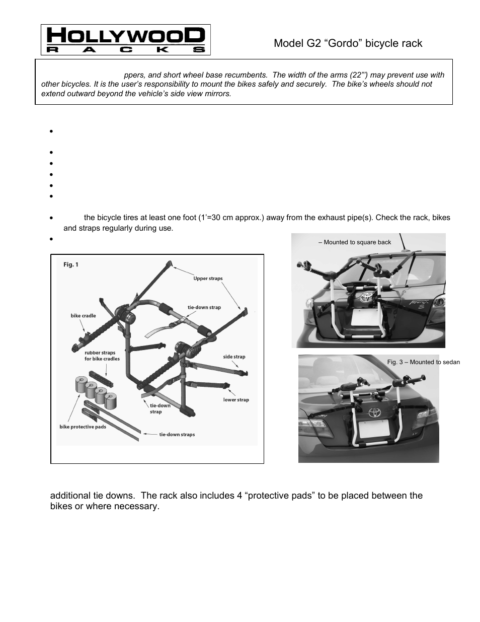 Hollywood Racks G2 Gordo User Manual | 4 pages