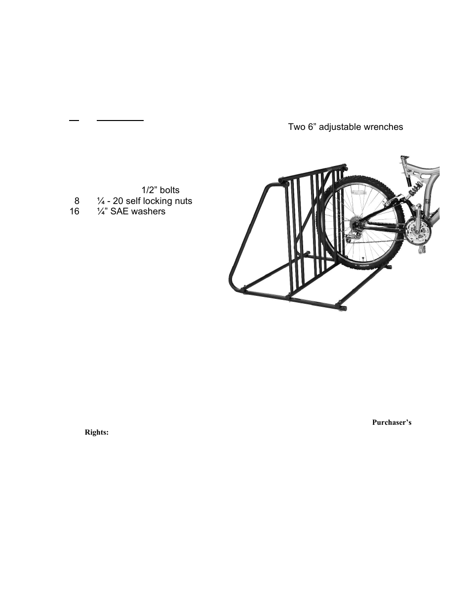 Hollywood Racks PS6 Bike Valet User Manual | 1 page