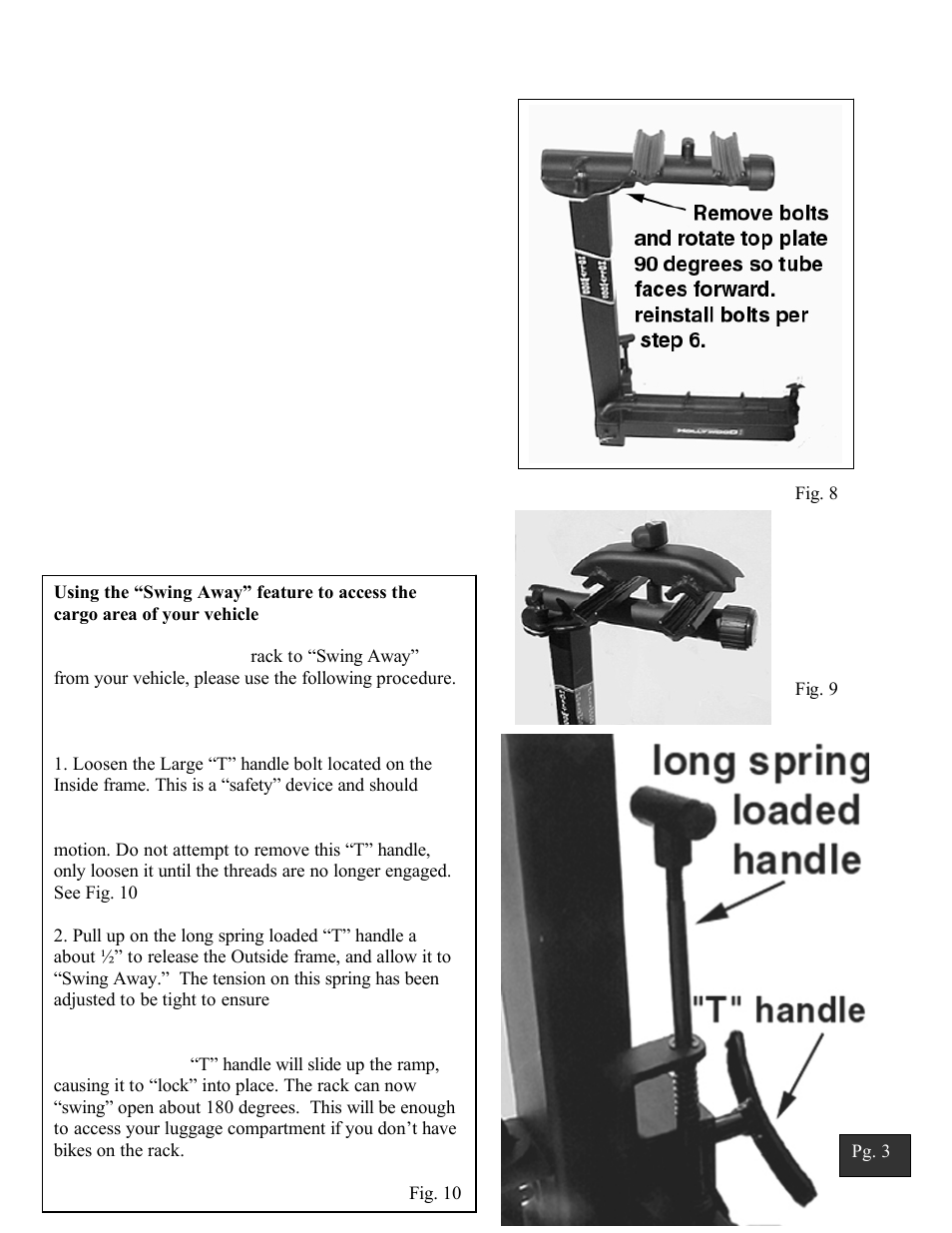 Hollywood Racks Swing Away (Boomer style) User Manual | Page 3 / 7