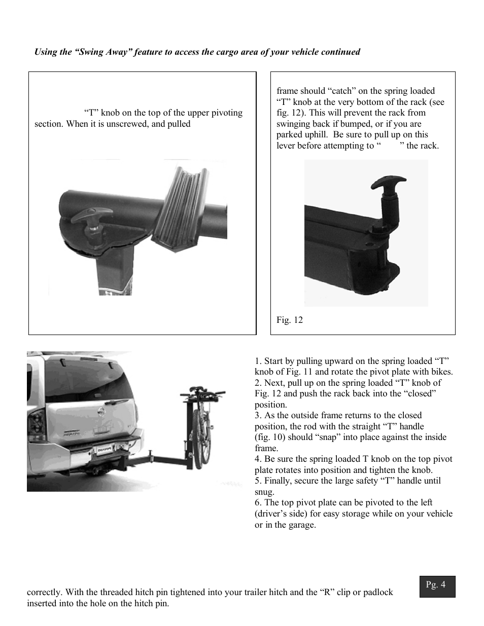 Hollywood Racks Swing Away (Boomer style) User Manual | Page 4 / 7