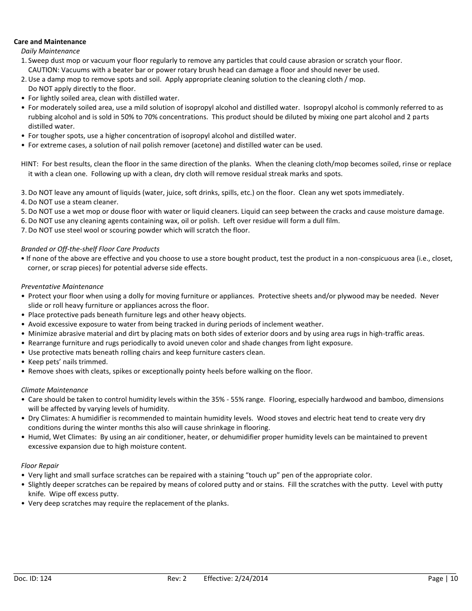 Home Legend Solid T&G User Manual | Page 10 / 11