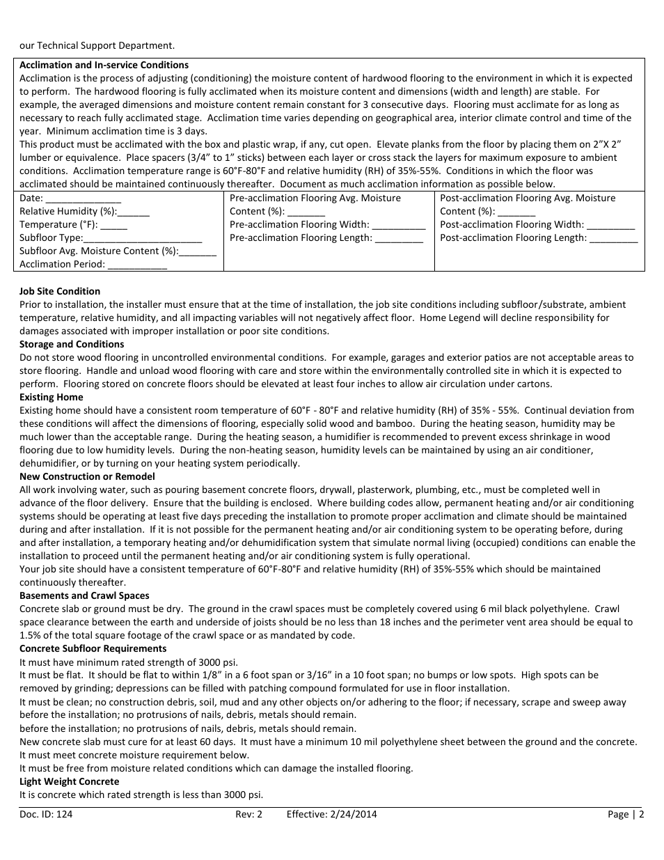 Home Legend Solid T&G User Manual | Page 2 / 11