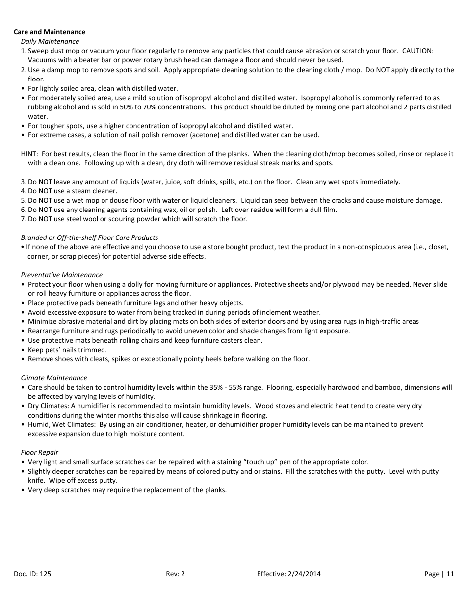 Home Legend Engineered Ply T&G User Manual | Page 11 / 12