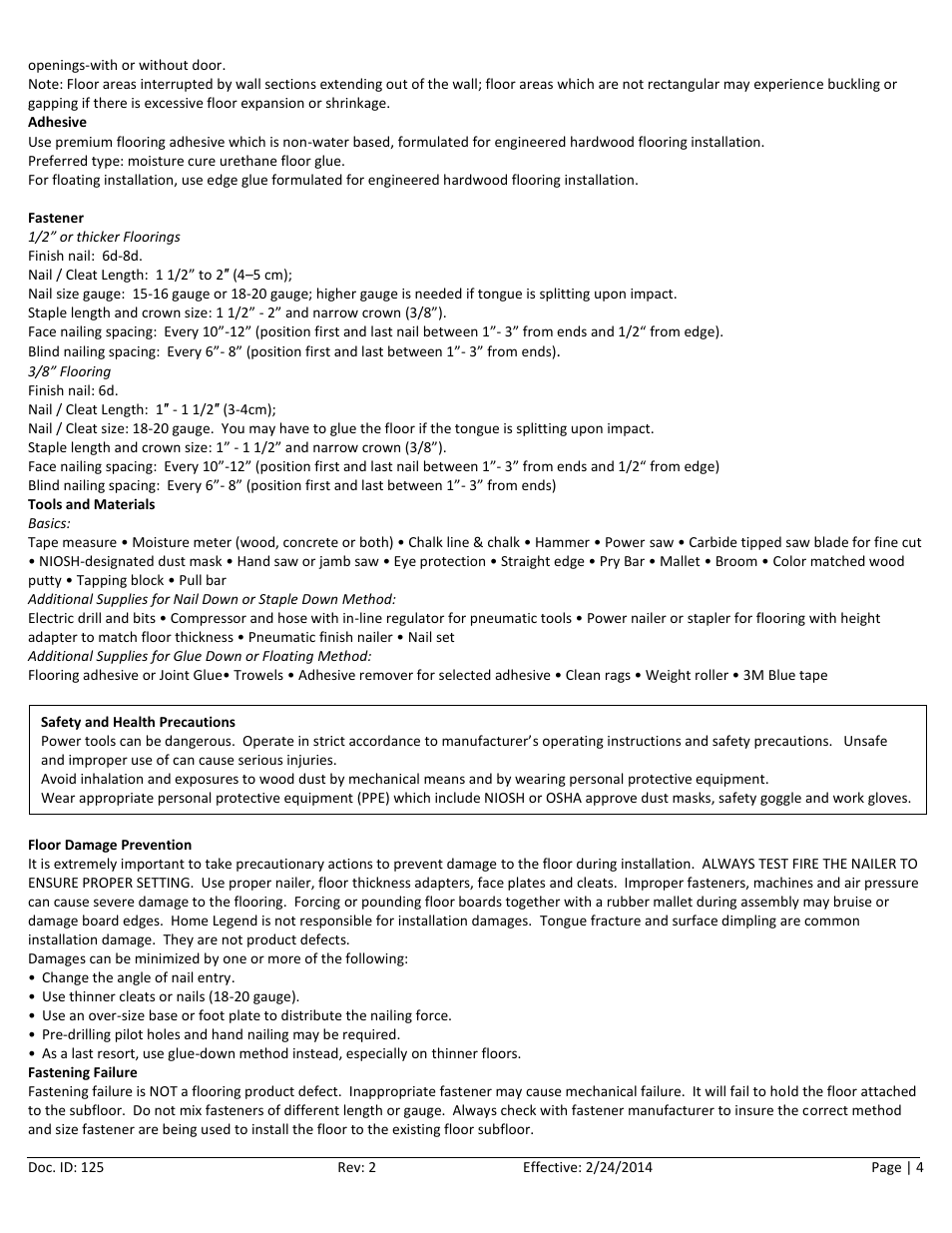 Home Legend Engineered Ply T&G User Manual | Page 4 / 12
