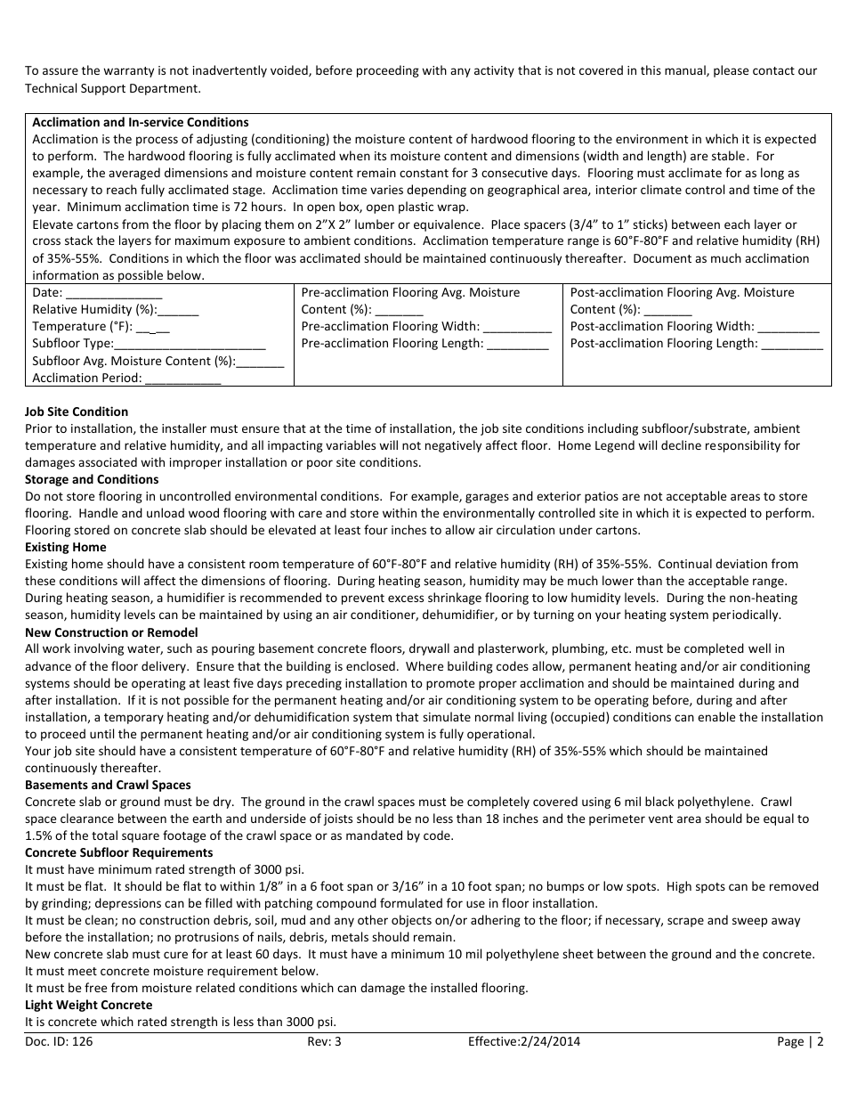Home Legend Engineered HDF Click User Manual | Page 2 / 11