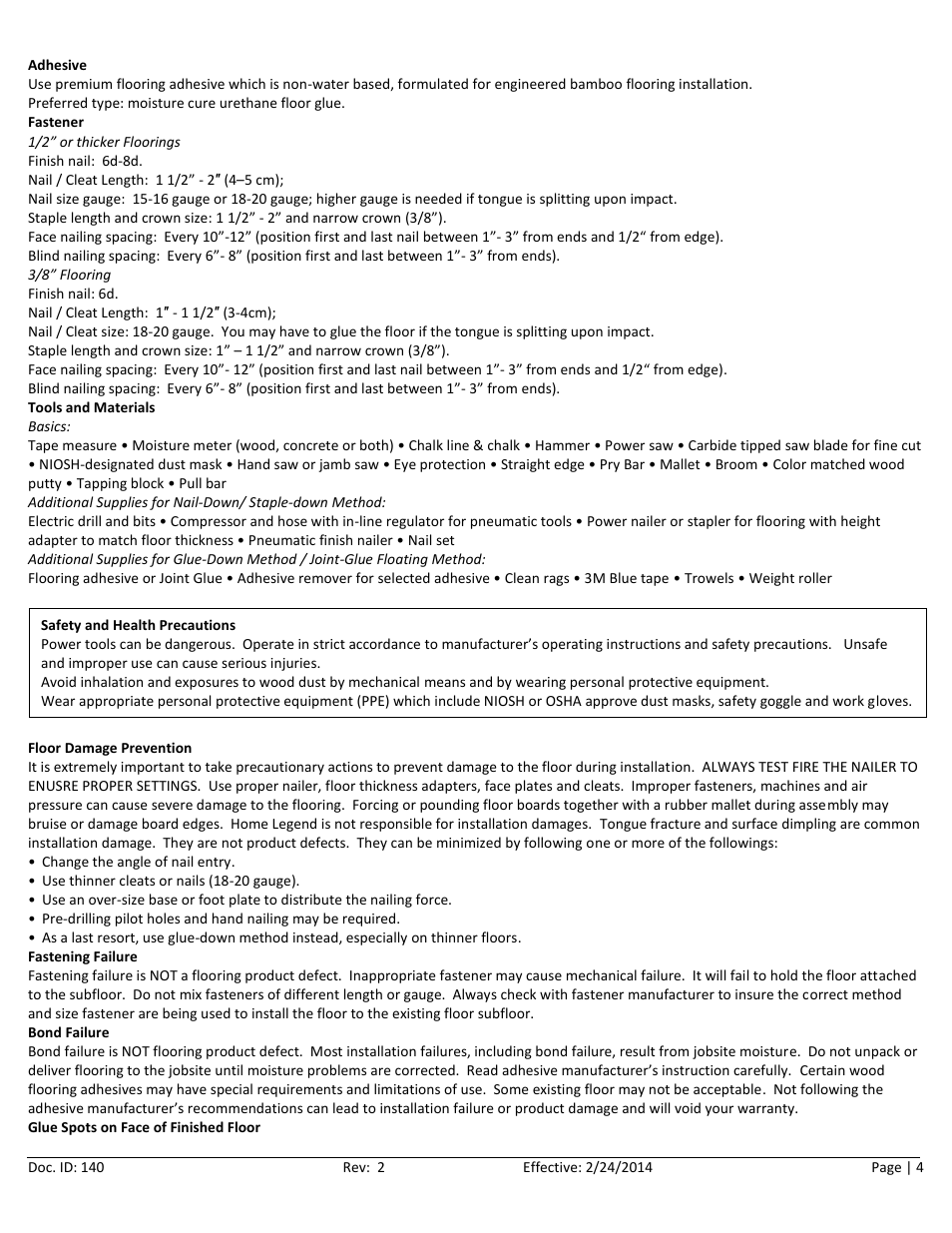 Home Legend Engineered Ply T&G User Manual | Page 4 / 13
