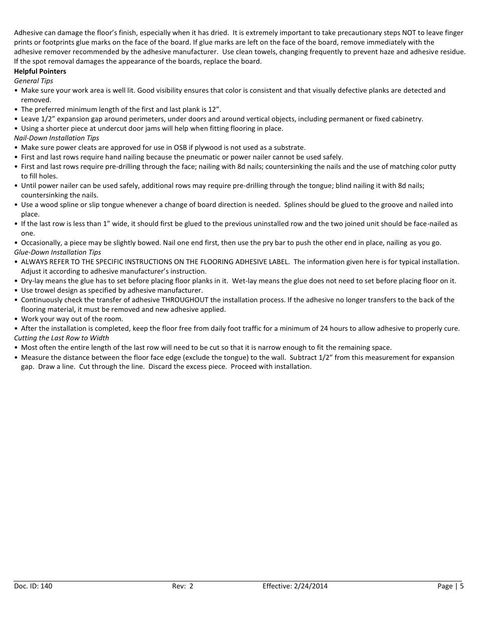 Home Legend Engineered Ply T&G User Manual | Page 5 / 13