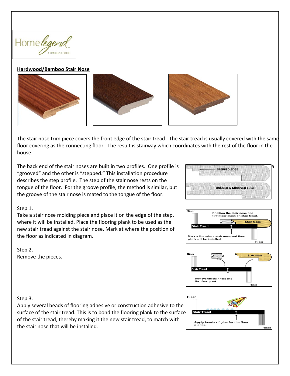 Home Legend Hardwood and Bamboo T-molding User Manual | Page 5 / 14