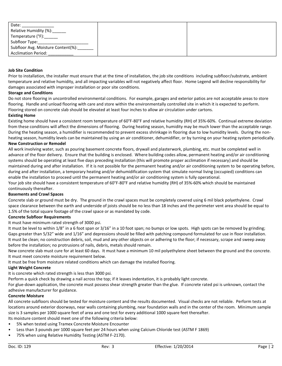 Home Legend Valinge User Manual | Page 2 / 10