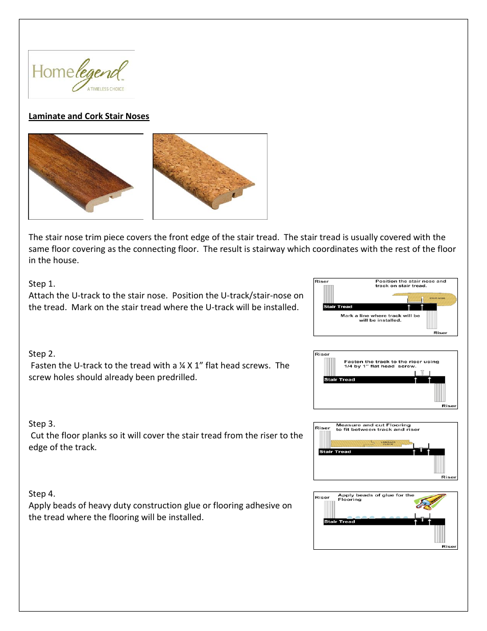 Home Legend Laminate Transitions User Manual | Page 3 / 8