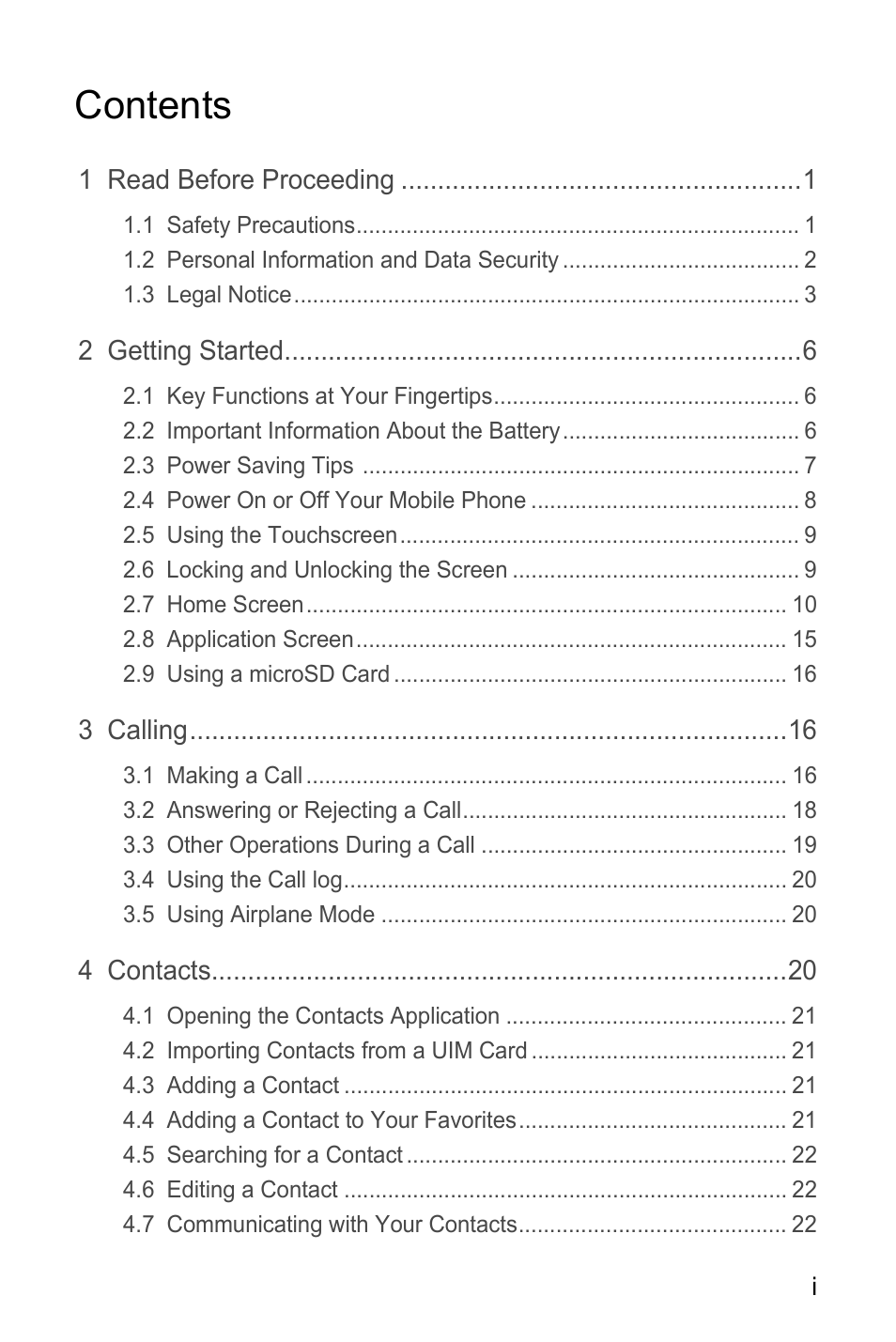 Huawei C8655 User Guide User Manual | Page 2 / 74