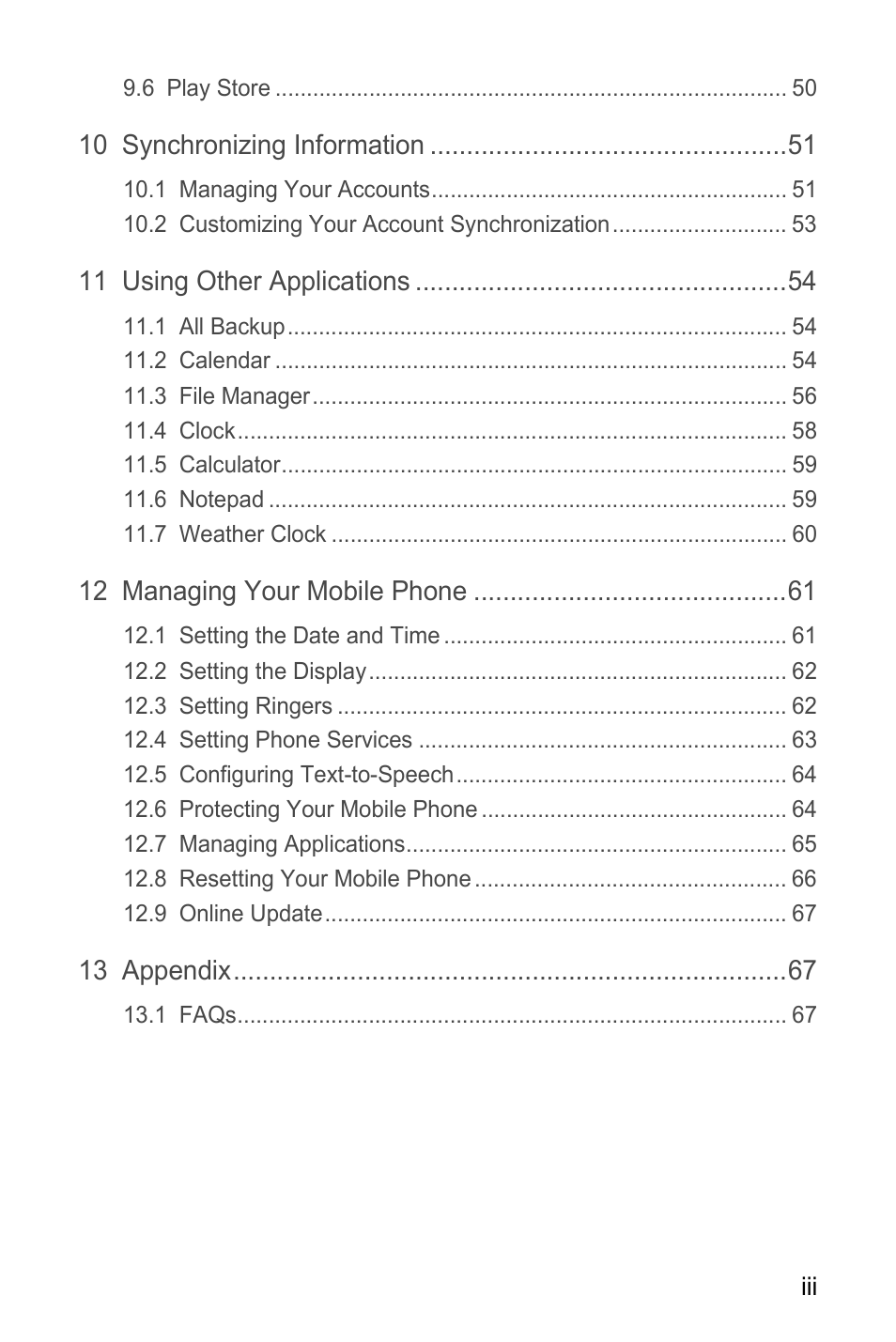 Huawei C8655 User Guide User Manual | Page 4 / 74