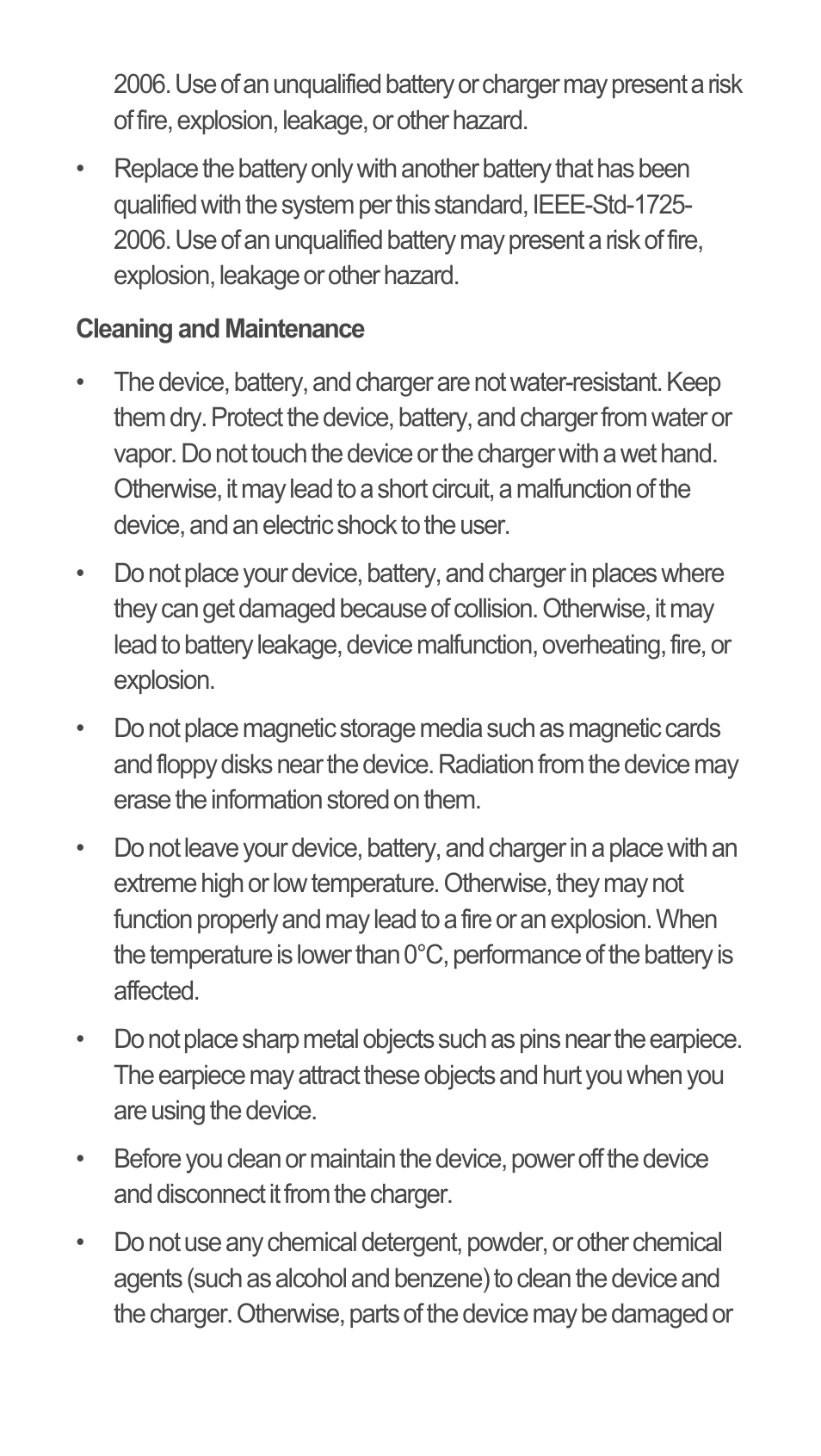 Cleaning and maintenance | Huawei C8655 Quick Start User Manual | Page 21 / 28