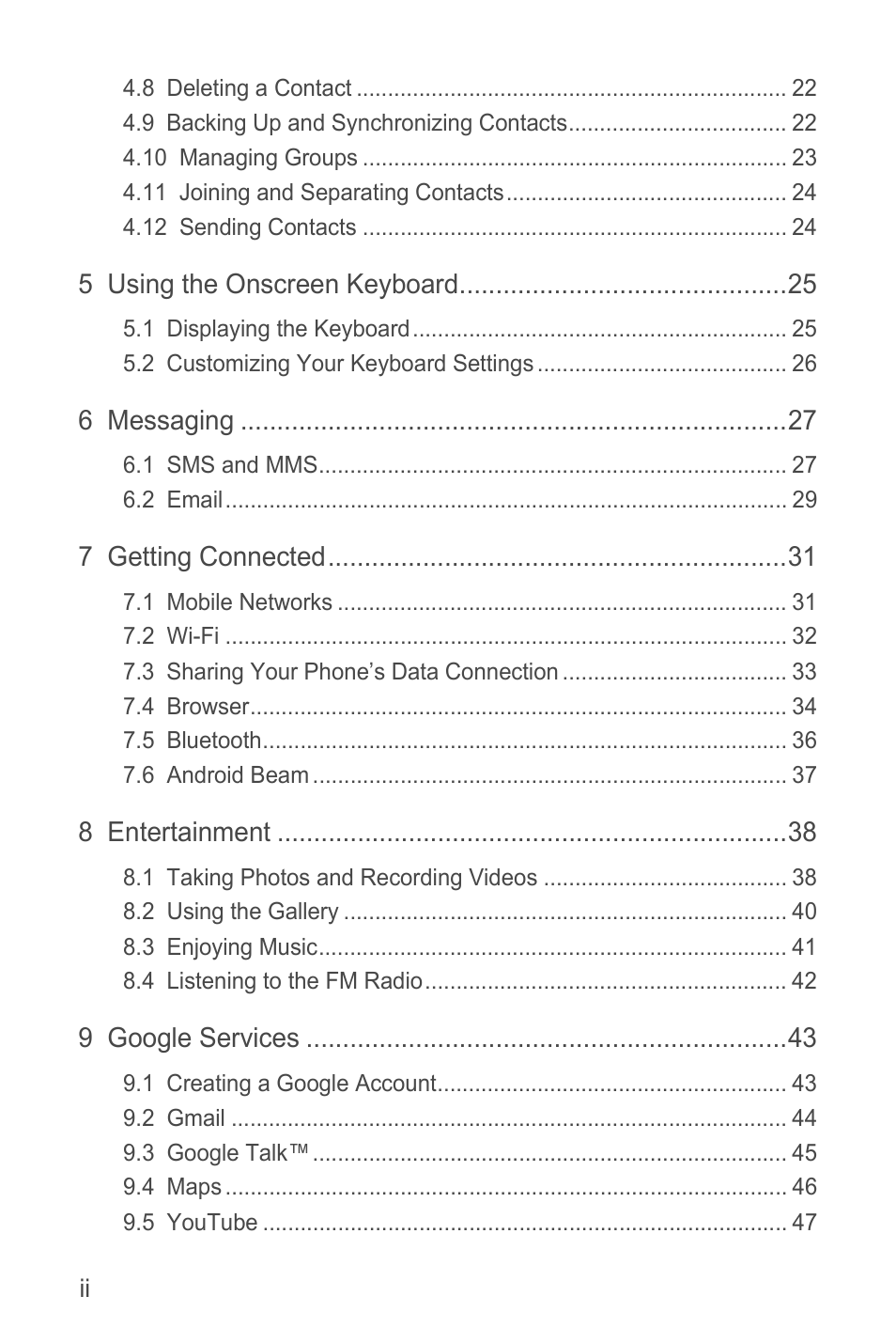 Huawei U8815N User Guide User Manual | Page 3 / 70