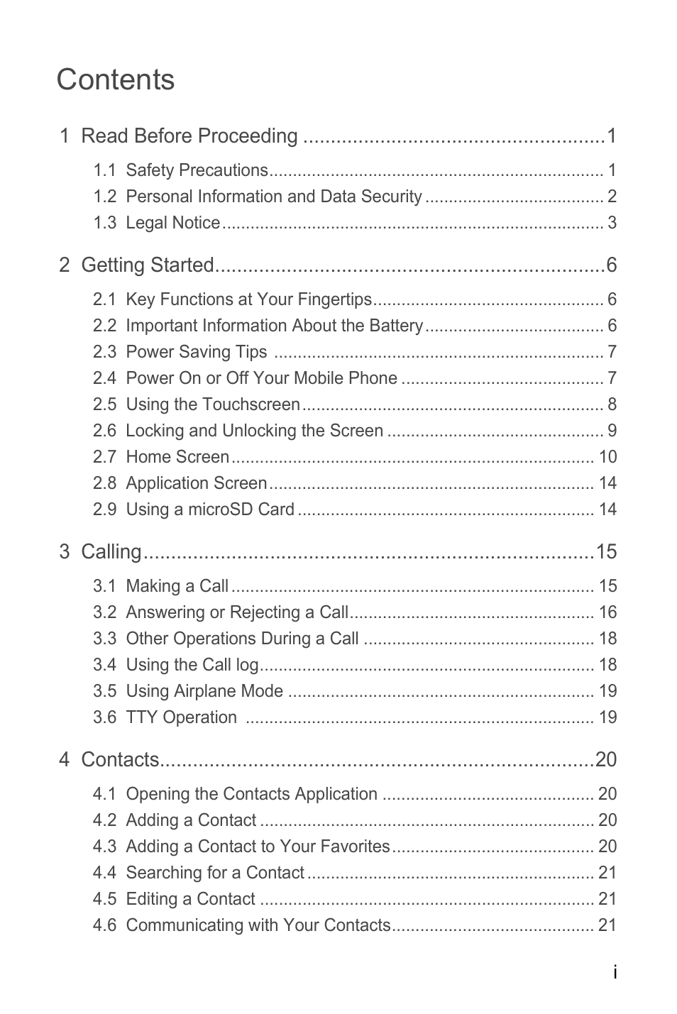 Huawei M660 User Guide User Manual | Page 2 / 74