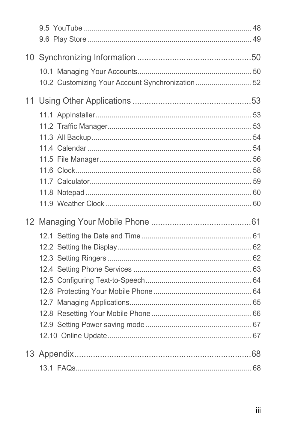 Huawei M660 User Guide User Manual | Page 4 / 74