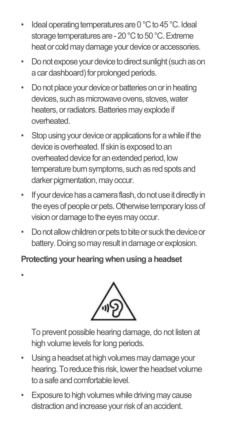 Protecting your hearing when using a headset | Huawei Ascend G510 Quick Start User Manual | Page 19 / 31