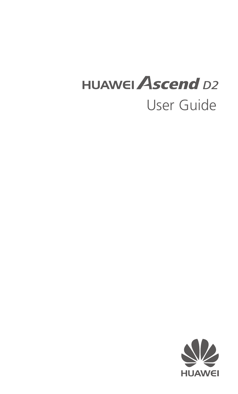 Huawei Ascend D2 User Manual | 103 pages