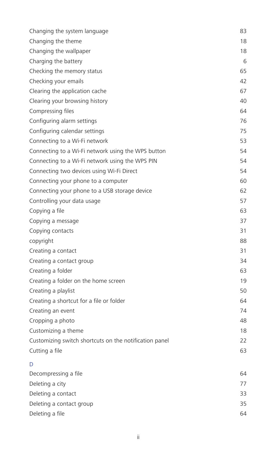 Huawei Ascend D2 User Manual | Page 97 / 103