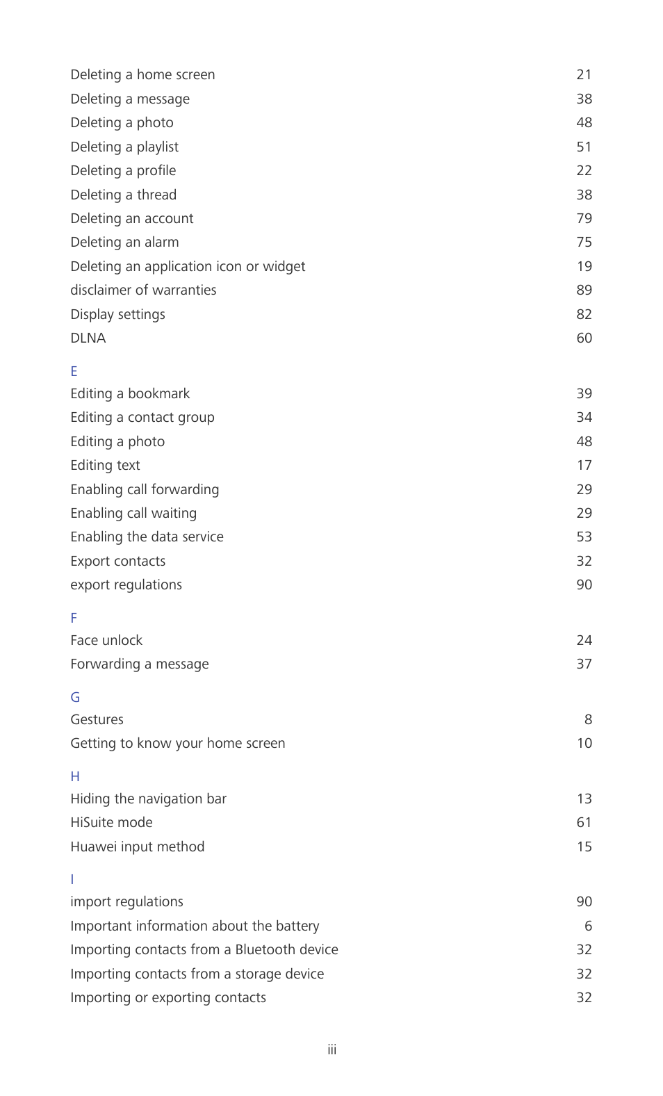 Huawei Ascend D2 User Manual | Page 98 / 103