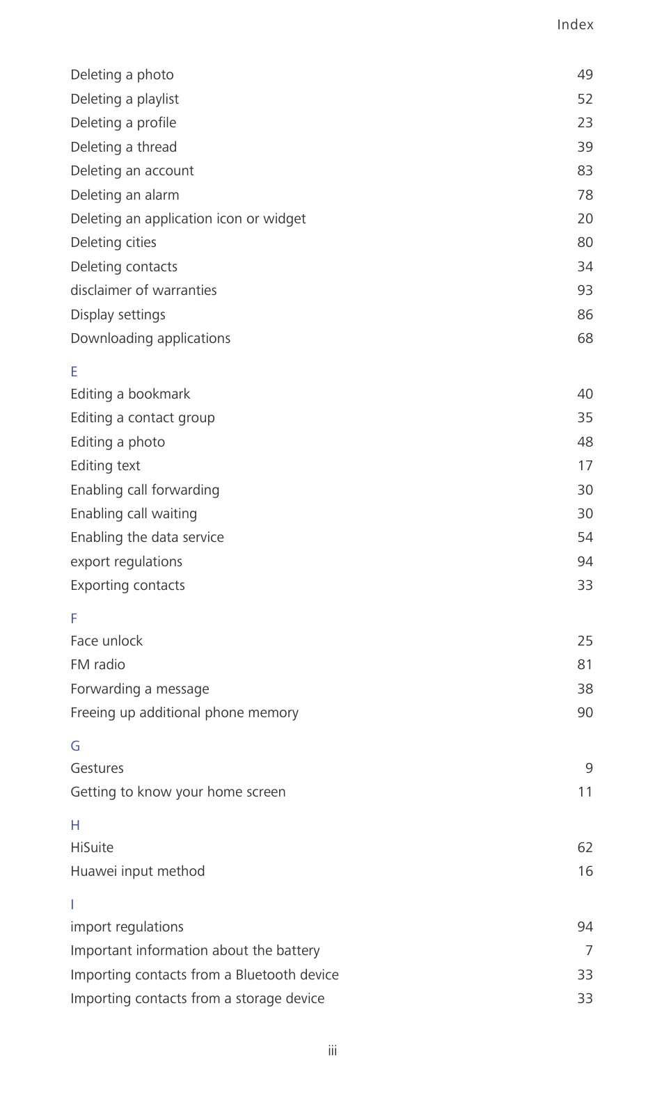 Huawei Ascend P6 Quick Start User Manual | Page 102 / 107