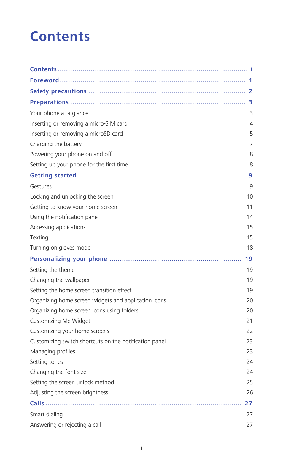 Huawei Ascend P6 Quick Start User Manual | Page 2 / 107