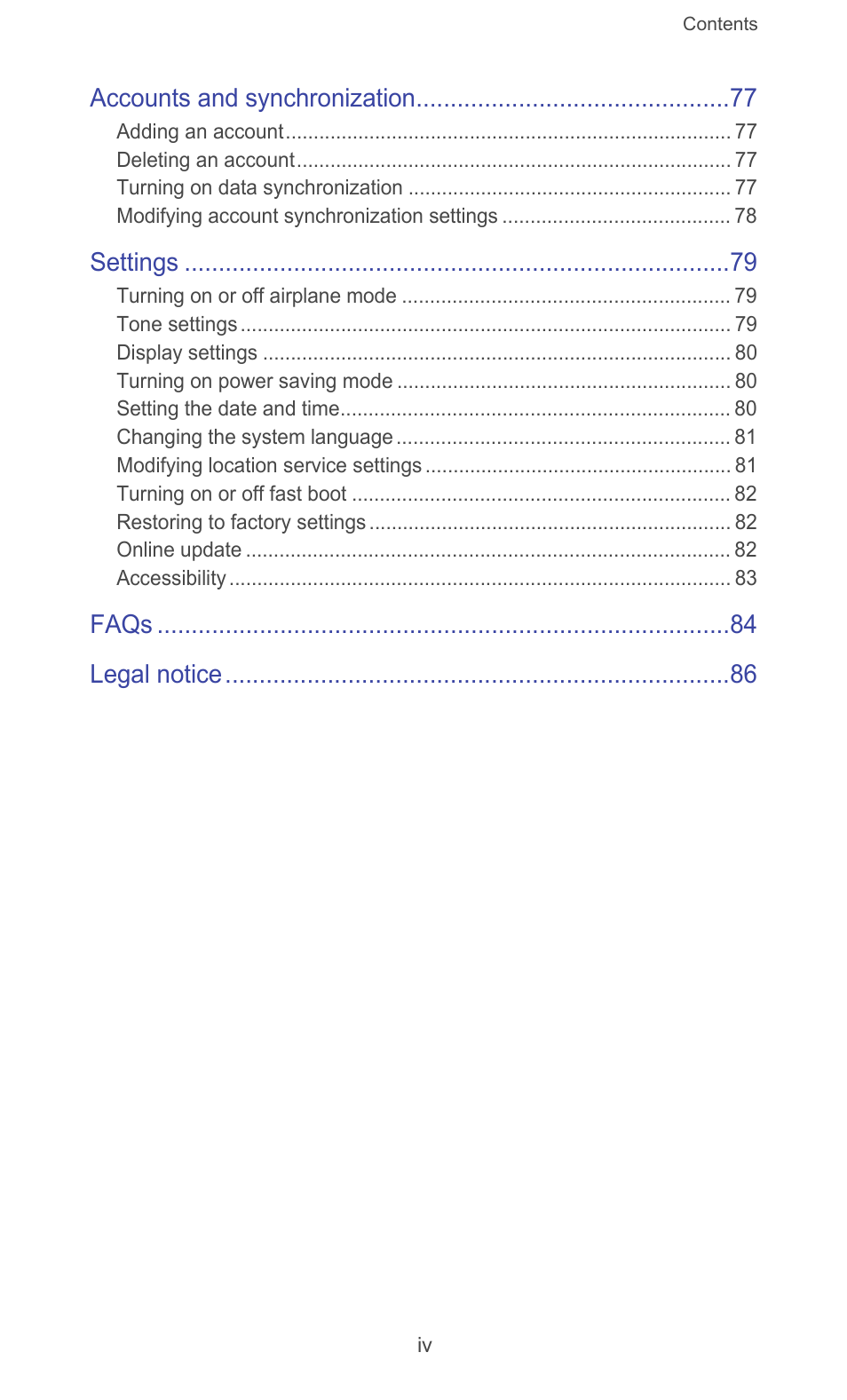 Huawei Ascend G510 User Guide User Manual | Page 5 / 94