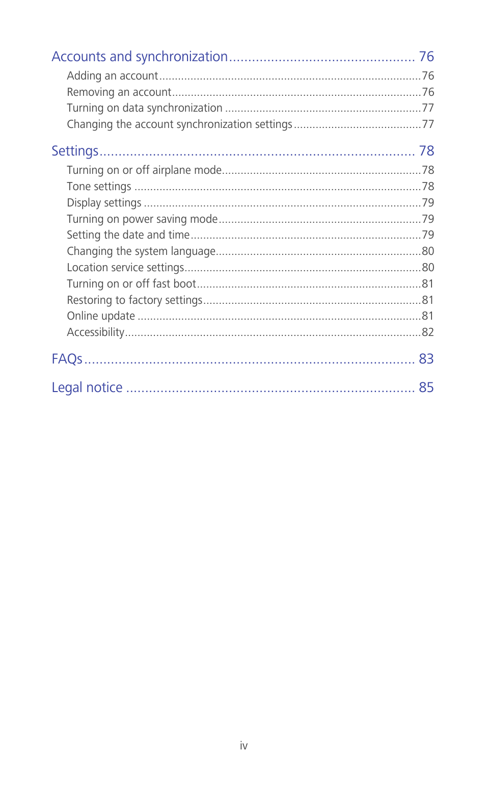 Huawei Ascend G510 User Guide User Manual | Page 5 / 93