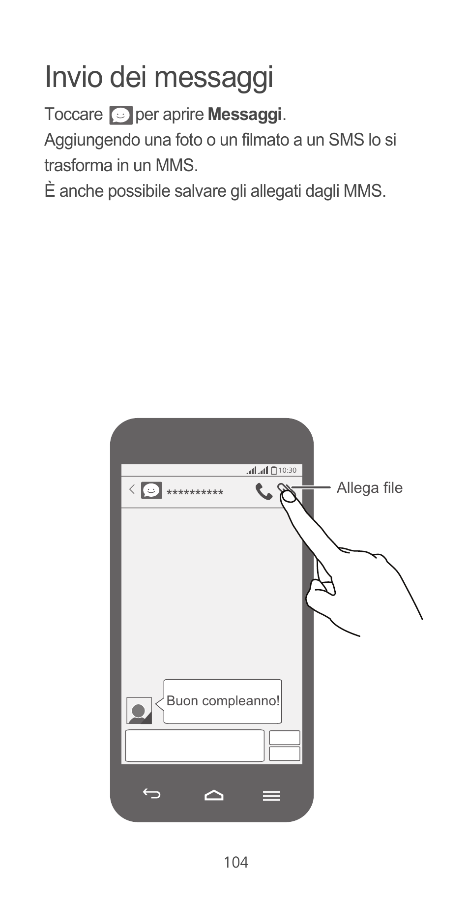 Invio dei messaggi | Huawei Ascend G525 User Manual | Page 104 / 168