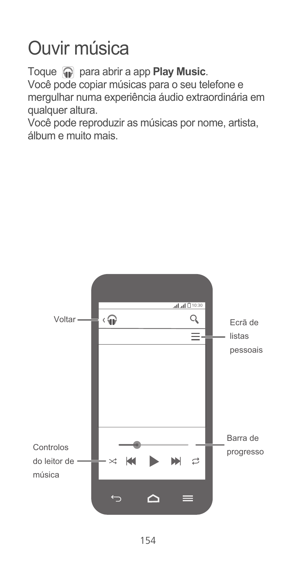 Ouvir música | Huawei Ascend G525 User Manual | Page 154 / 168