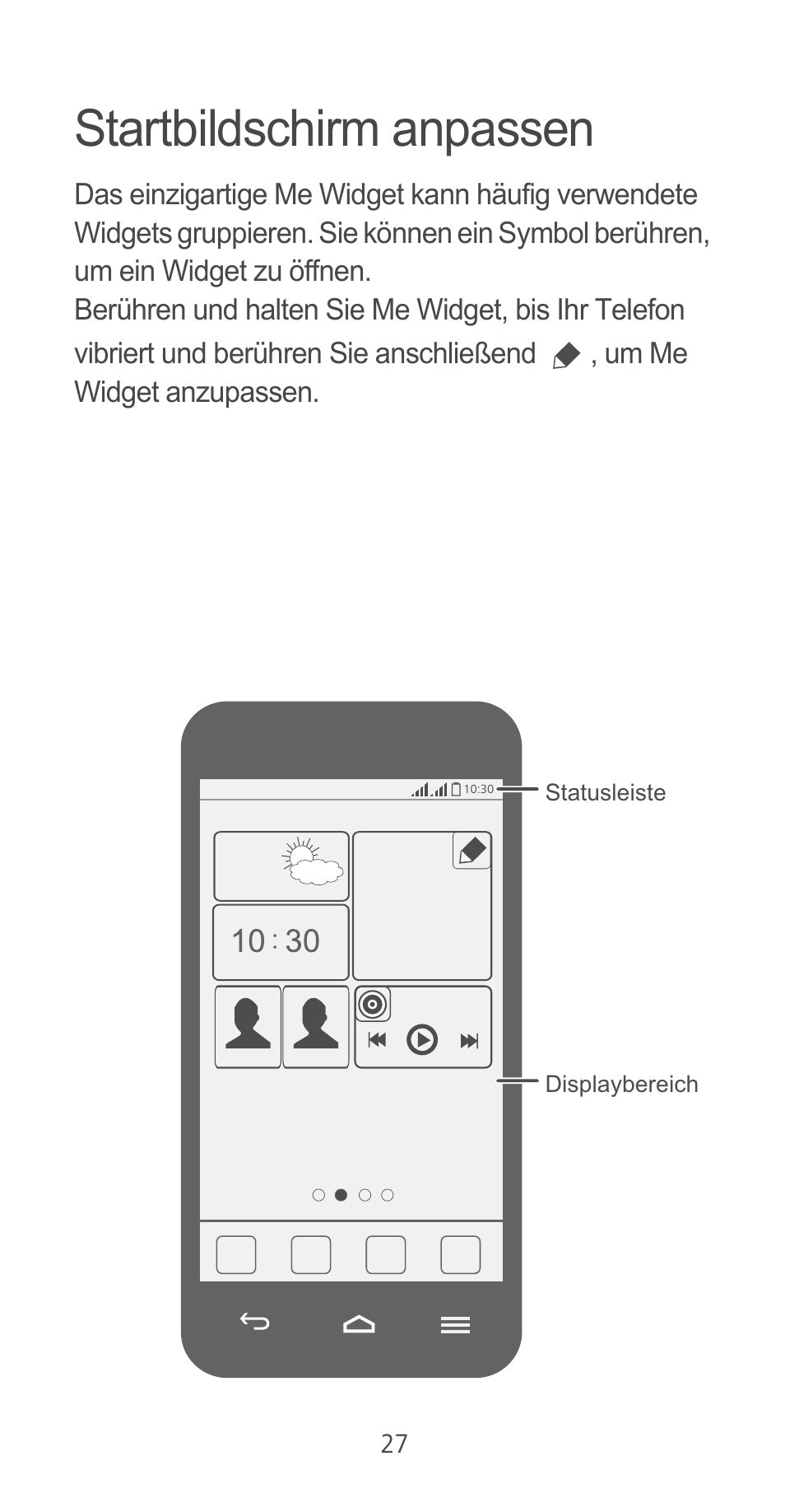 Startbildschirm anpassen | Huawei Ascend G525 User Manual | Page 27 / 168