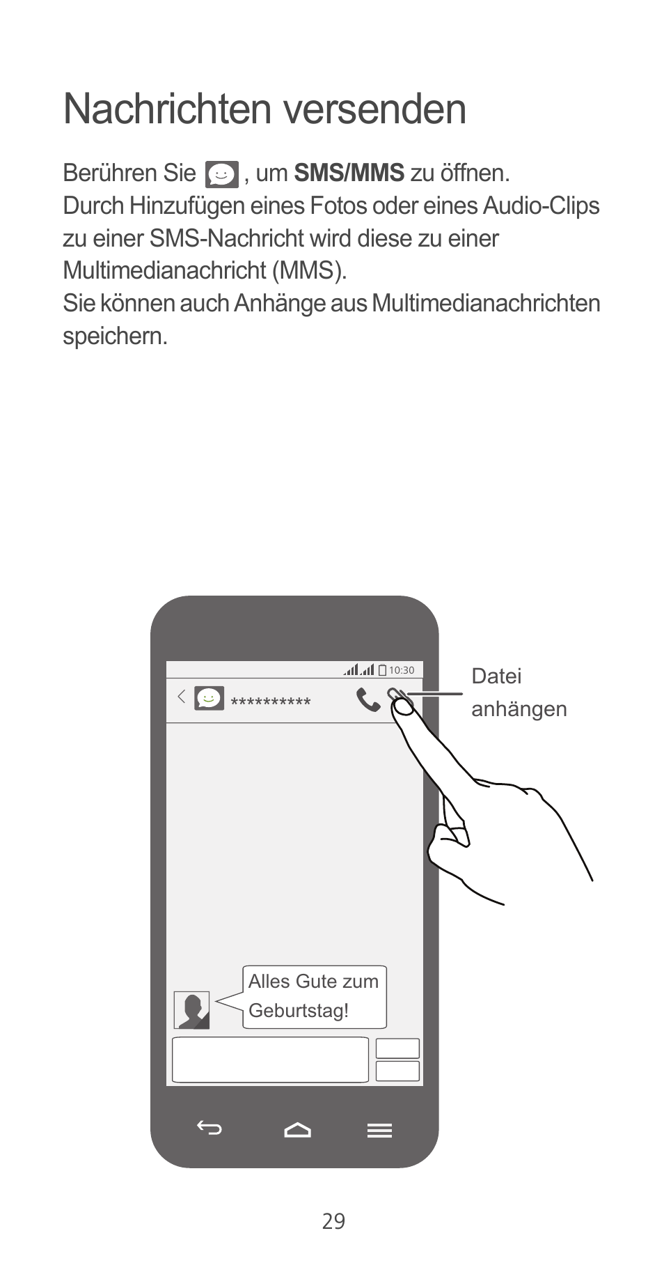 Nachrichten versenden | Huawei Ascend G525 User Manual | Page 29 / 168