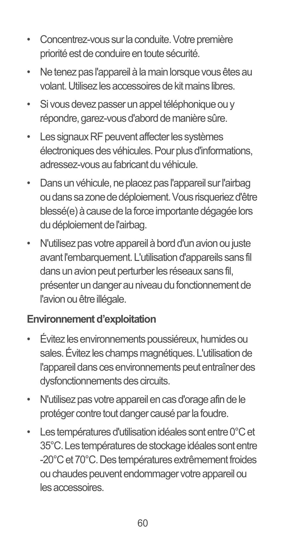 Environnement d’exploitation | Huawei Ascend G525 User Manual | Page 60 / 168