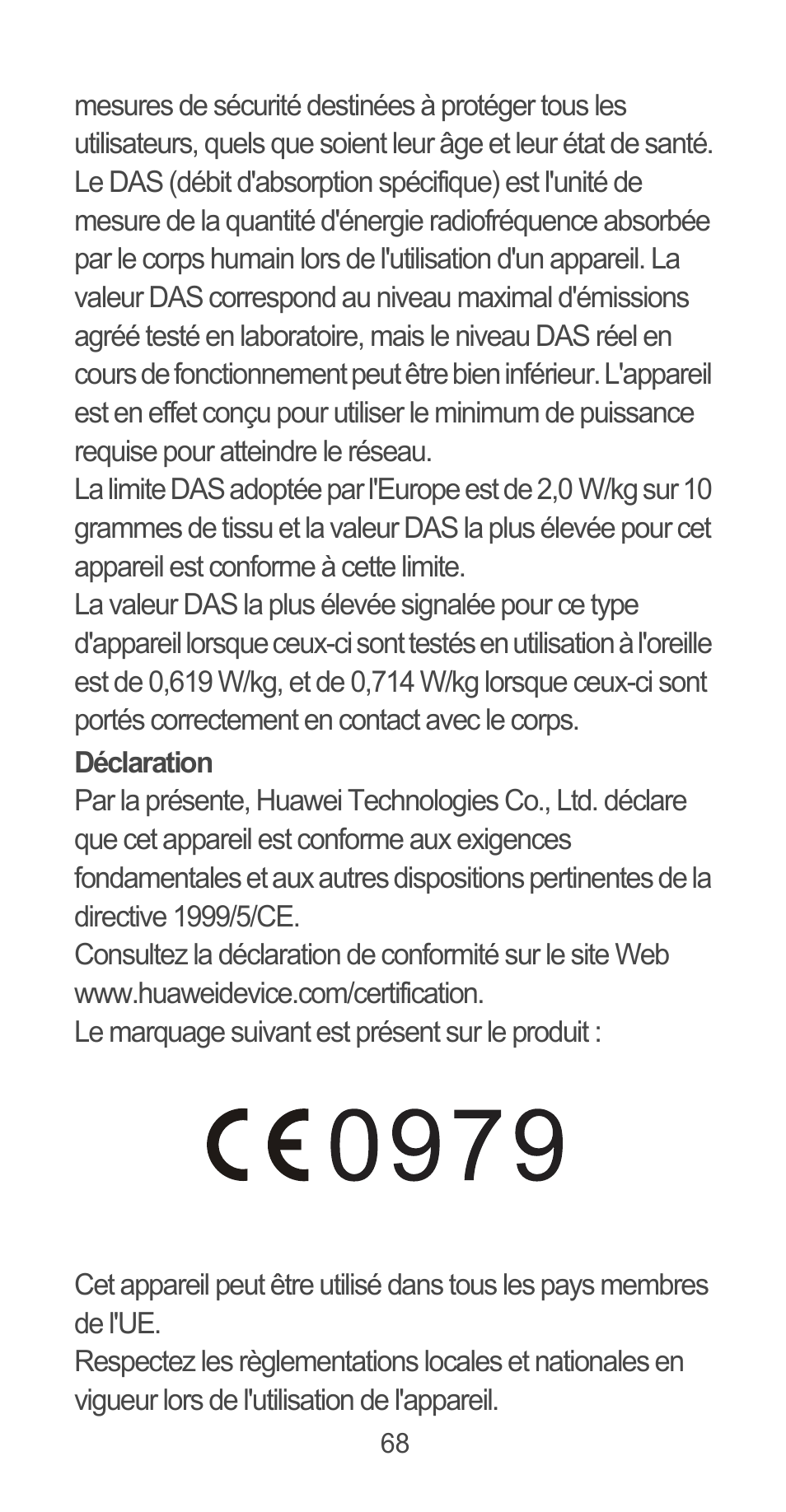 Huawei Ascend G525 User Manual | Page 68 / 168