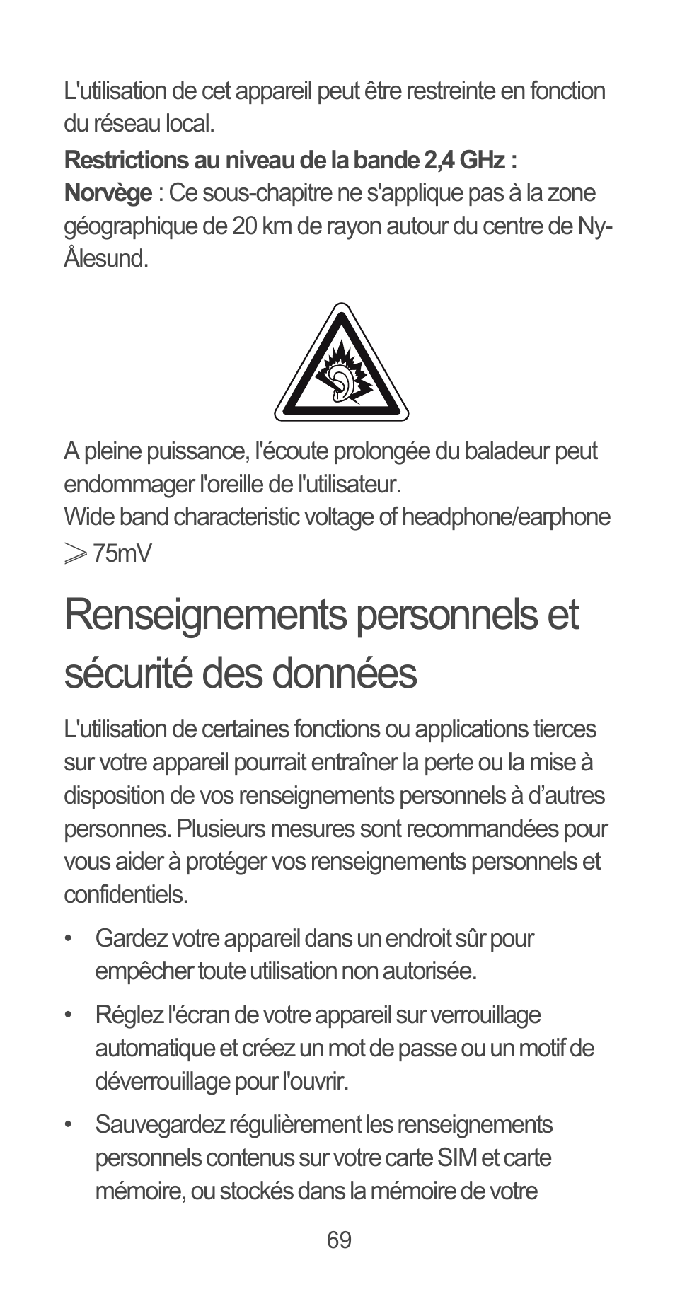 Renseignements personnels et sécurité des données | Huawei Ascend G525 User Manual | Page 69 / 168