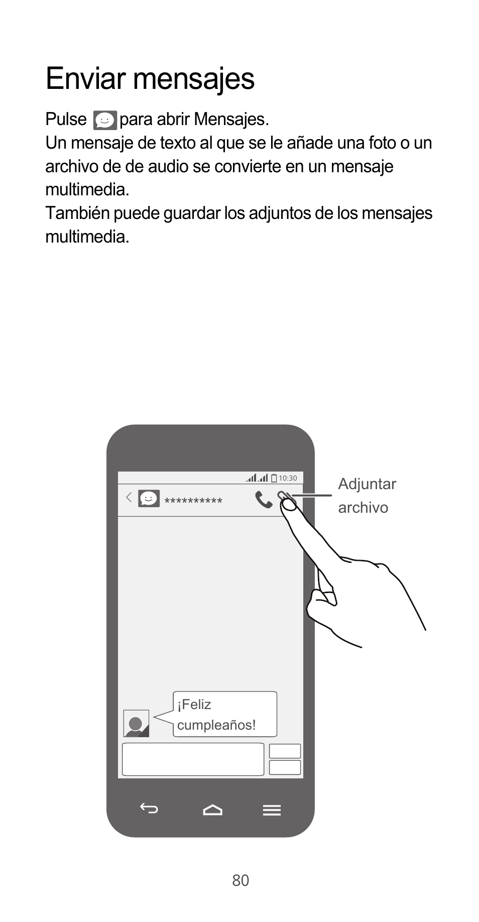 Enviar mensajes | Huawei Ascend G525 User Manual | Page 80 / 168