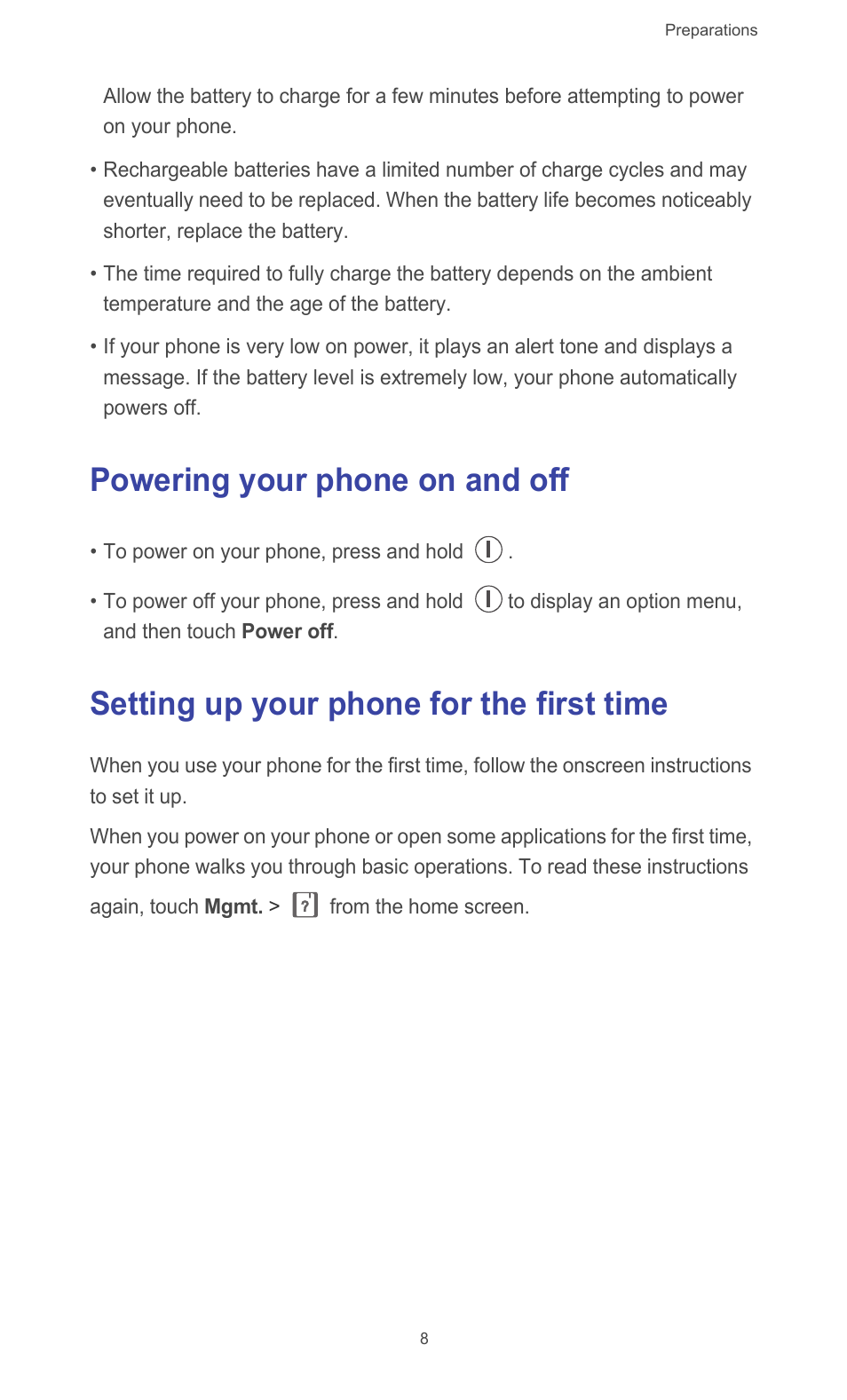 Powering your phone on and off, Setting up your phone for the first time | Huawei Ascend G526 User Manual | Page 13 / 98