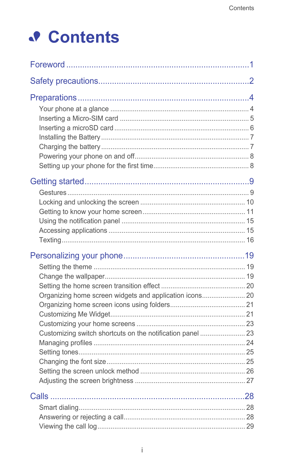 Huawei Ascend G526 User Manual | Page 2 / 98