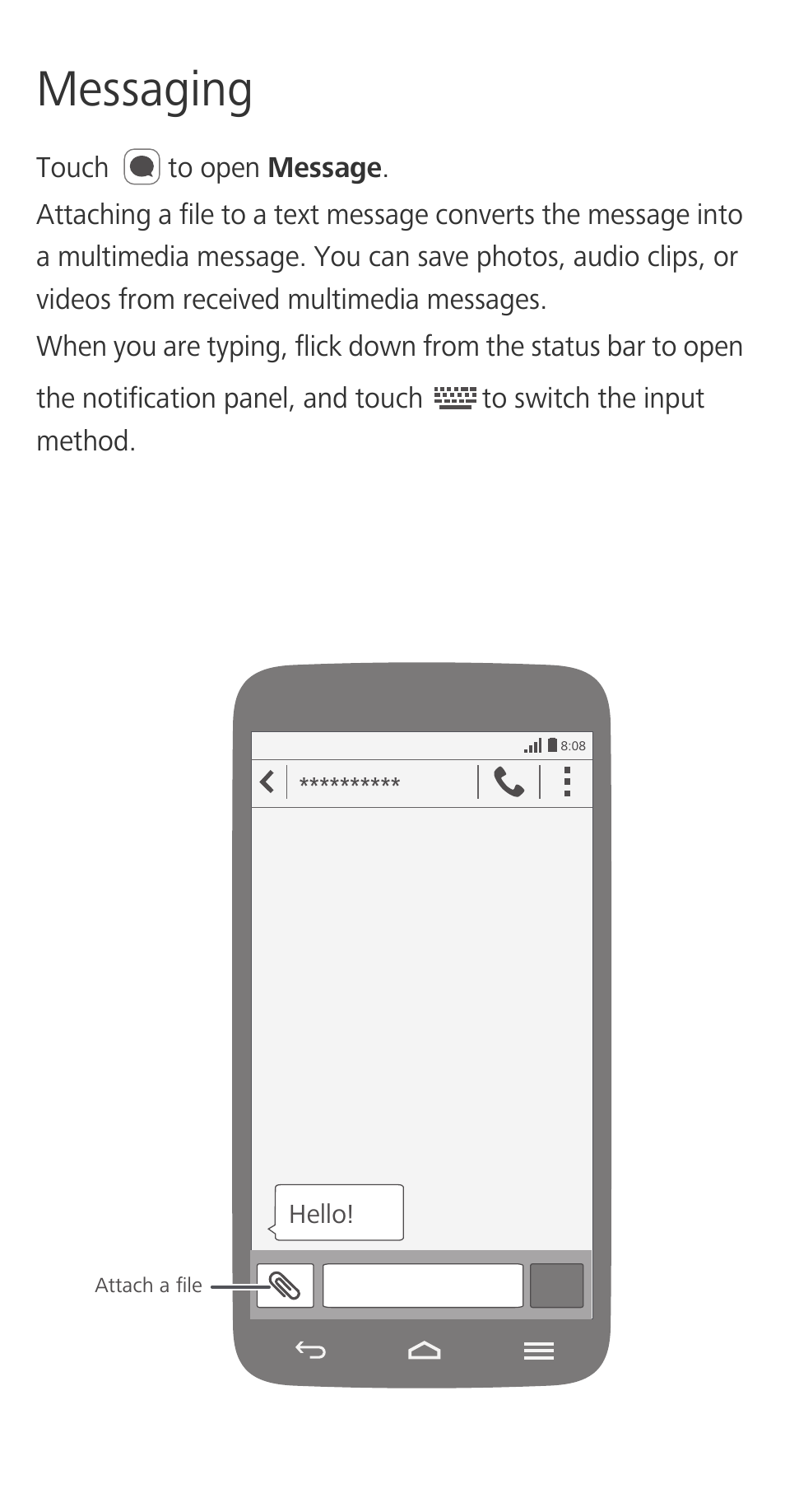 Messaging | Huawei Ascend G620S Quick Start User Manual | Page 6 / 27