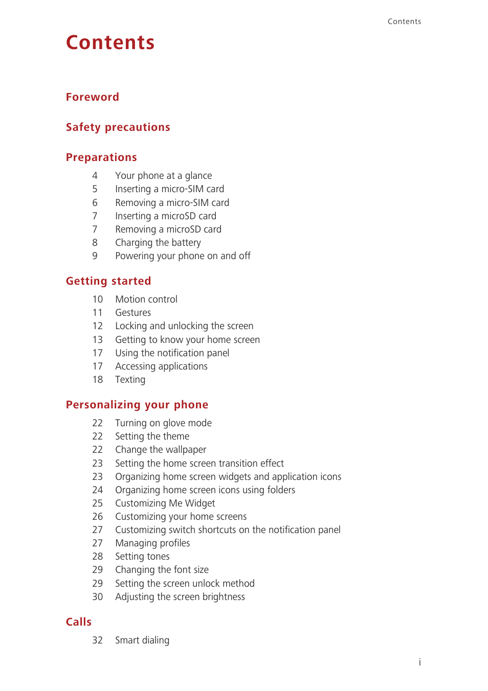 Huawei Ascend G620 User Manual | Page 2 / 99