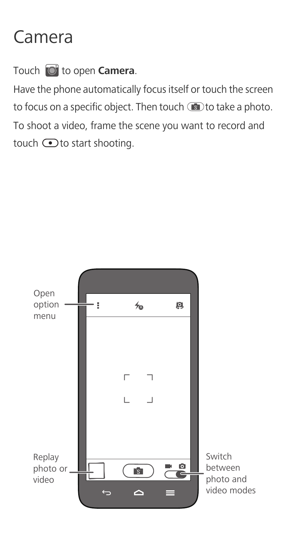 Camera | Huawei Ascend G630-U20 Quick Start User Manual | Page 9 / 26