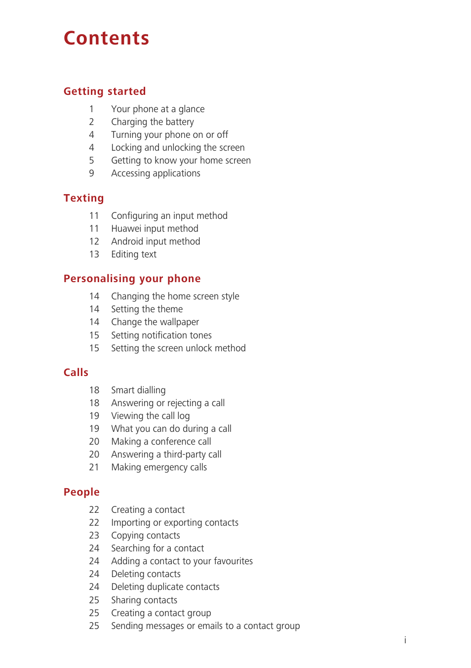 Huawei Ascend G630-U20 User Guide User Manual | Page 2 / 69