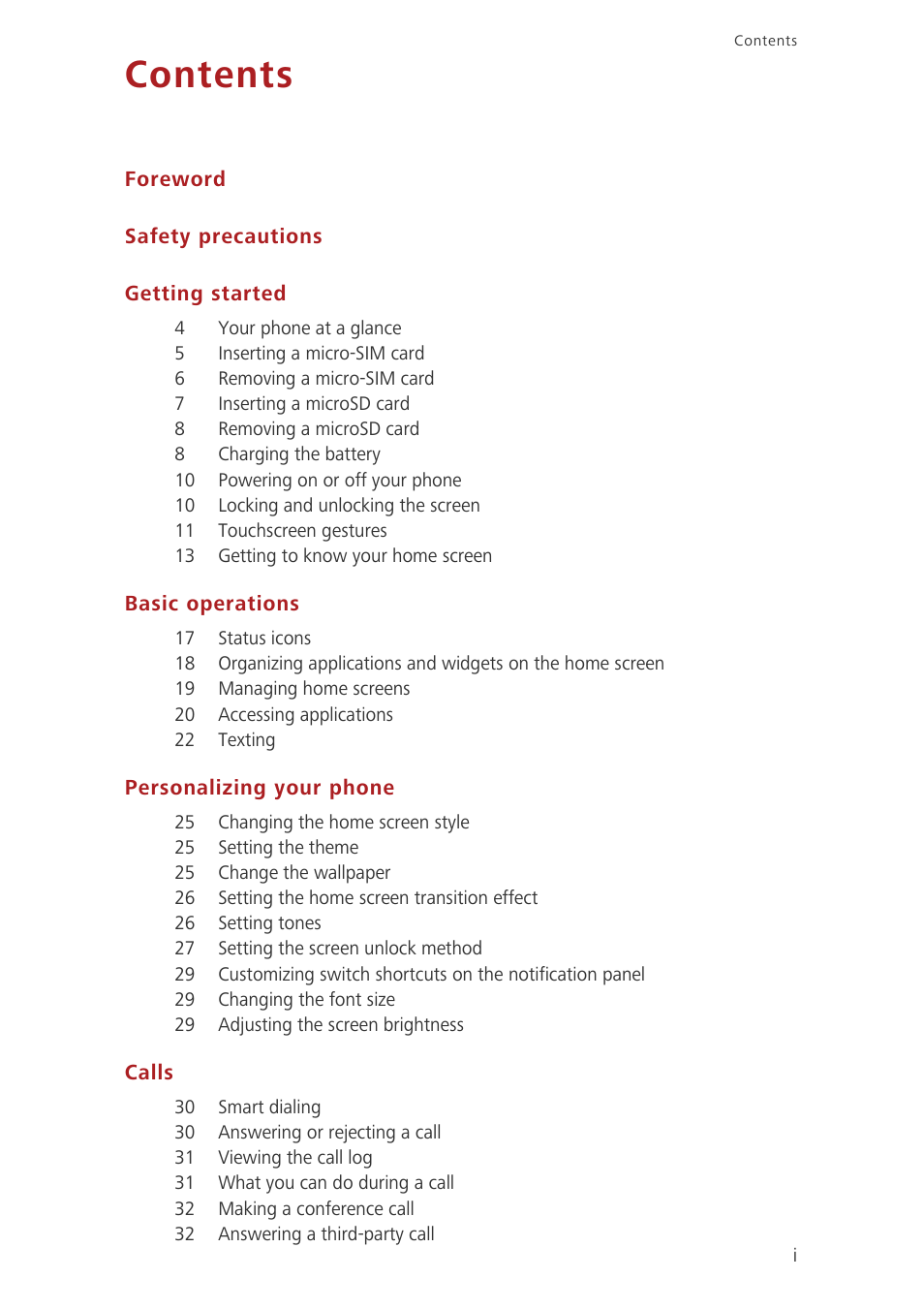 Huawei Ascend G630-U251 User Guide User Manual | Page 2 / 98