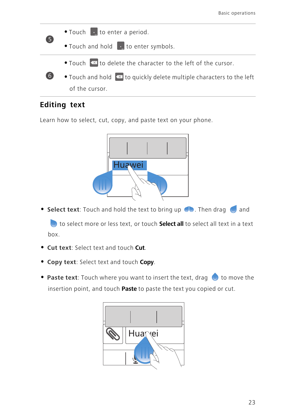 Editing text, G]ko | Huawei Ascend G630-U251 User Guide User Manual | Page 28 / 98