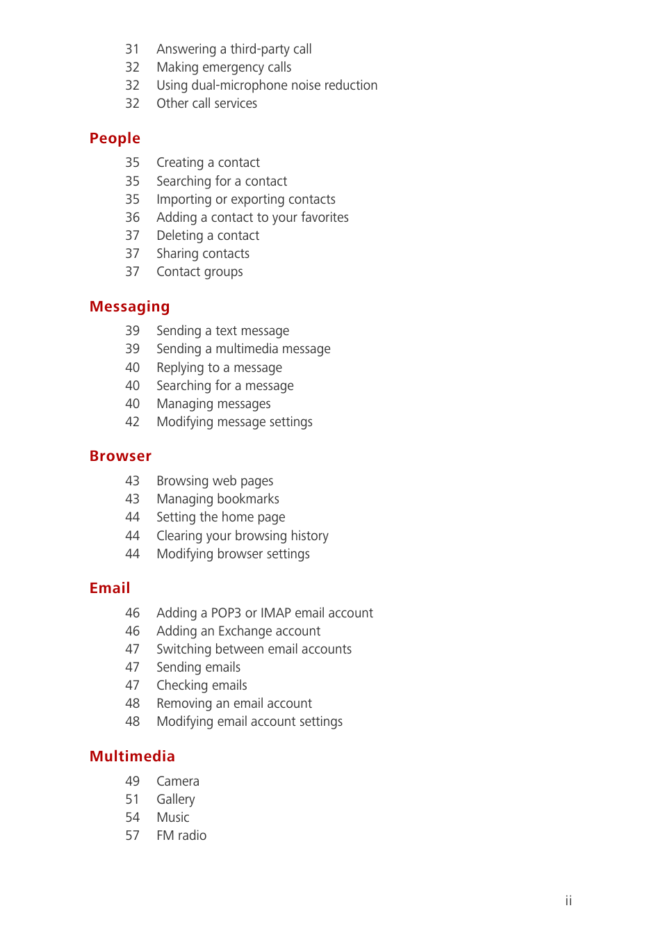 Huawei Ascend G700-U10 User Manual | Page 3 / 98