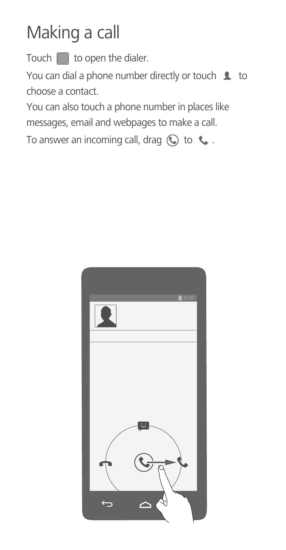 Making a call | Huawei Ascend G700-U10 User Manual | Page 9 / 32