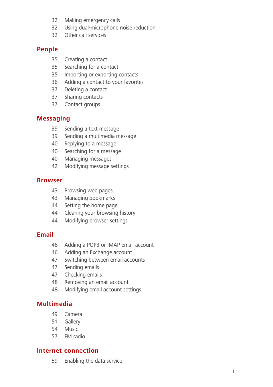 Huawei Ascend G700-U20 User Manual | Page 3 / 98